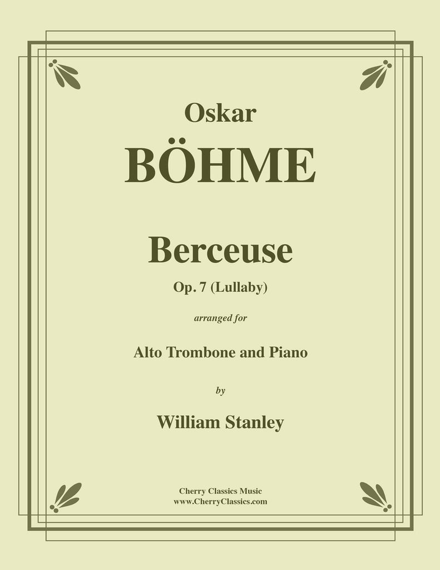 Berceuse for Alto Trombone and Piano Piano Accompaniment scores gallery preview page 1