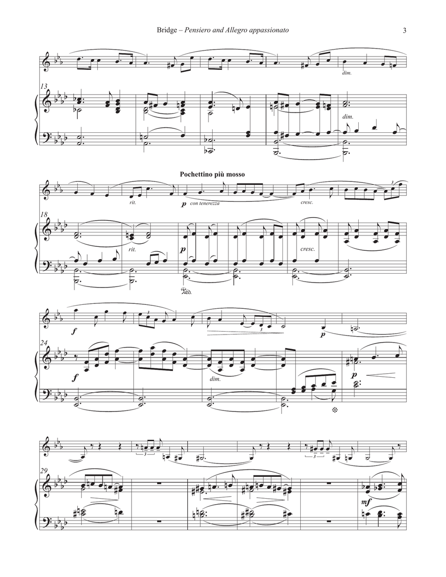 Pensiero and Allegro Appassianato for Horn and Piano Piano Accompaniment scores gallery preview page 3