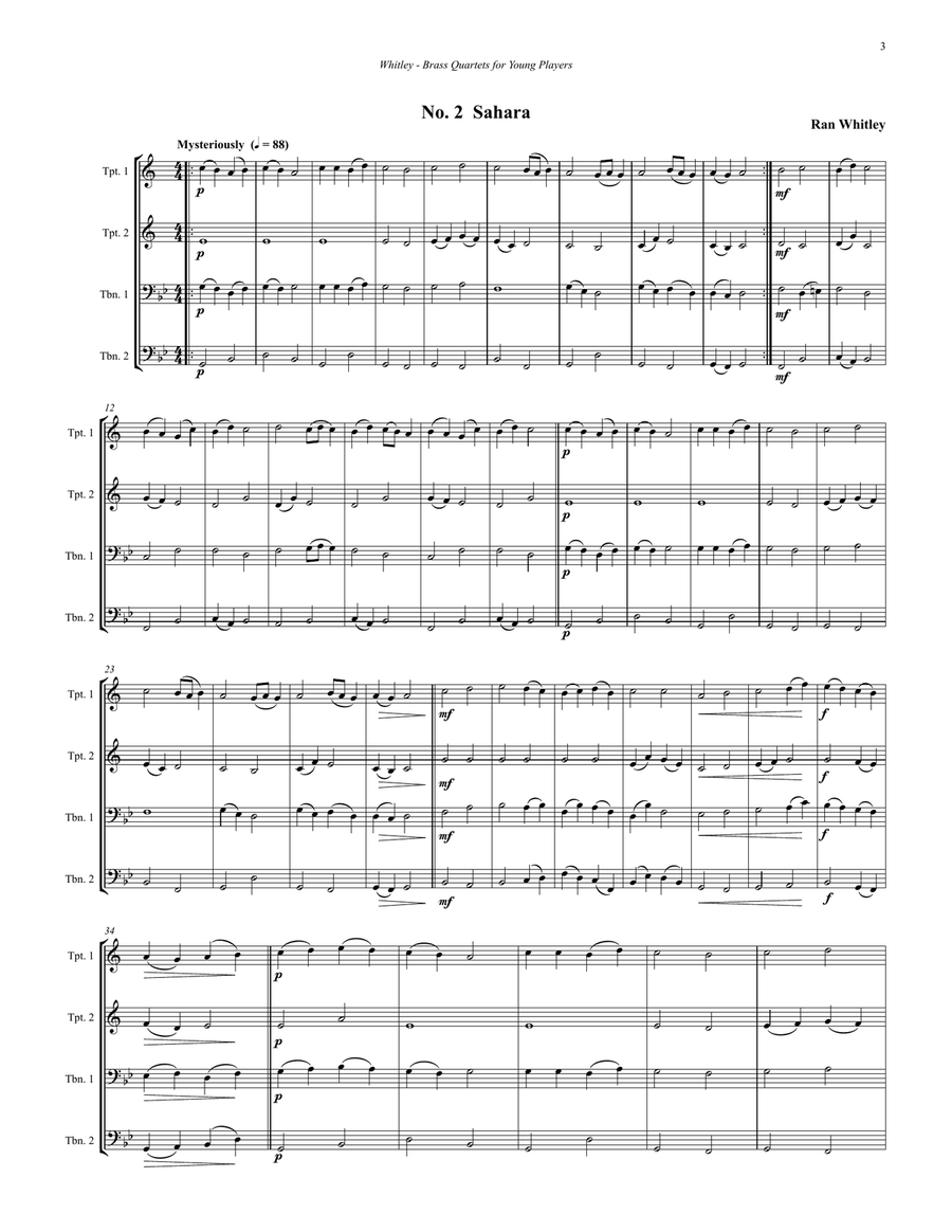 Brass Quartets for Young Players Brass Quartet scores gallery preview page 3
