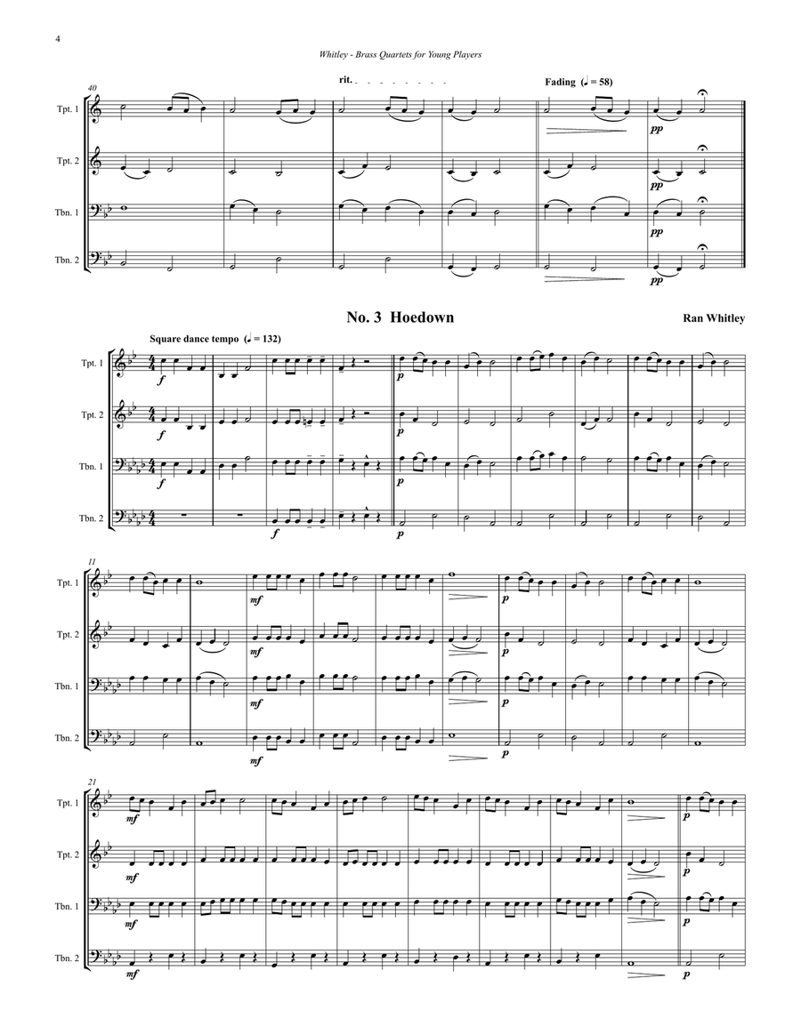 Brass Quartets for Young Players Brass Quartet scores gallery preview page 4