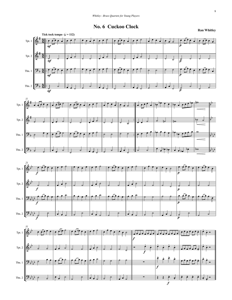Brass Quartets for Young Players Brass Quartet scores gallery preview page 7