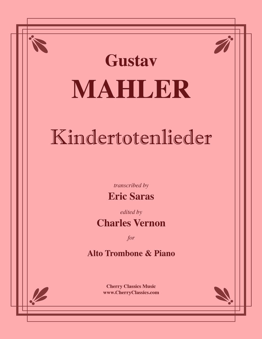 Kindertotenlieder for Alto Trombone and Piano Piano Accompaniment scores gallery preview page 1