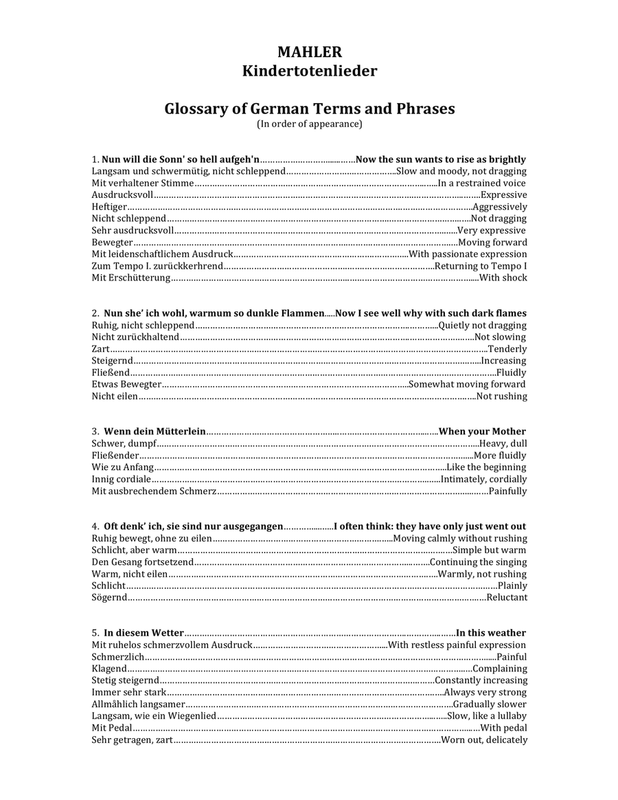Kindertotenlieder for Alto Trombone and Piano Piano Accompaniment scores gallery preview page 6
