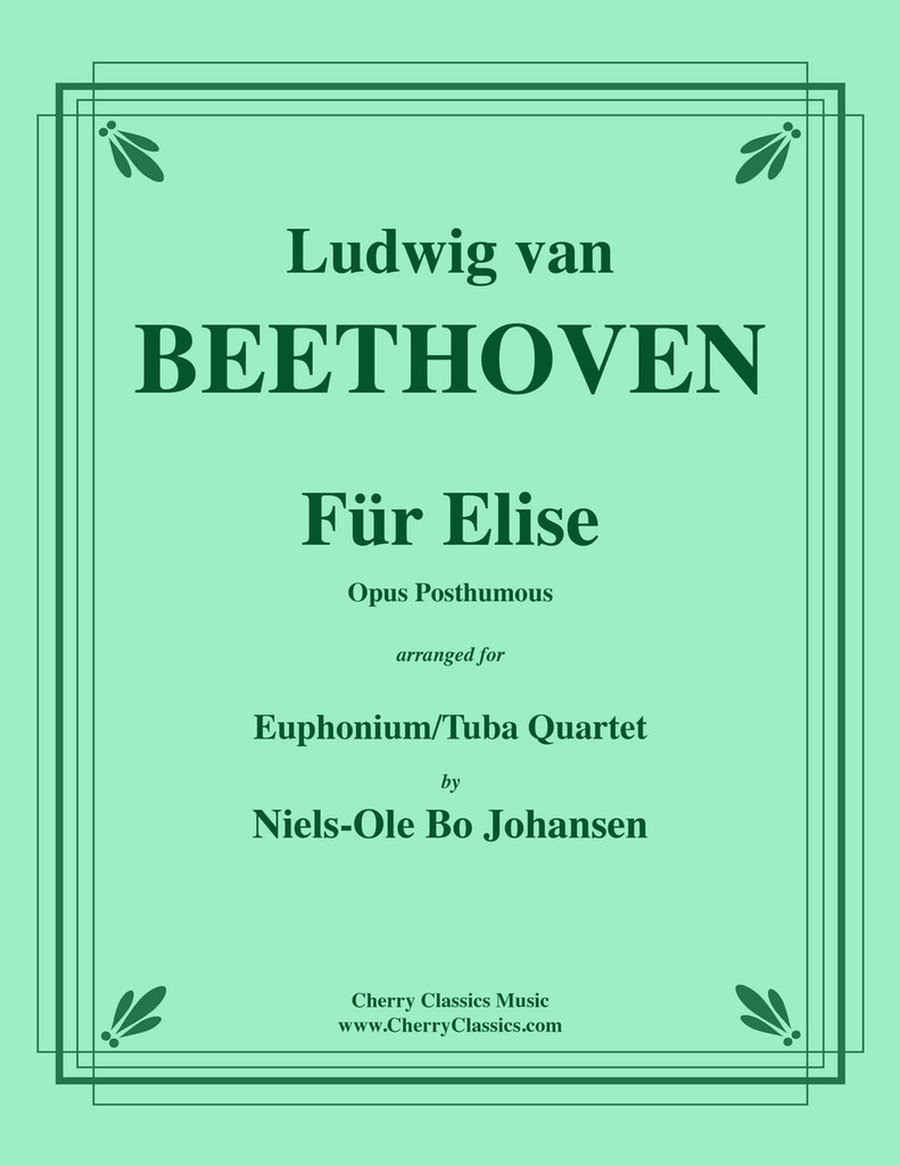 Für Elise for Euphonium/Tuba Quartet Tuba Quartet scores gallery preview page 1