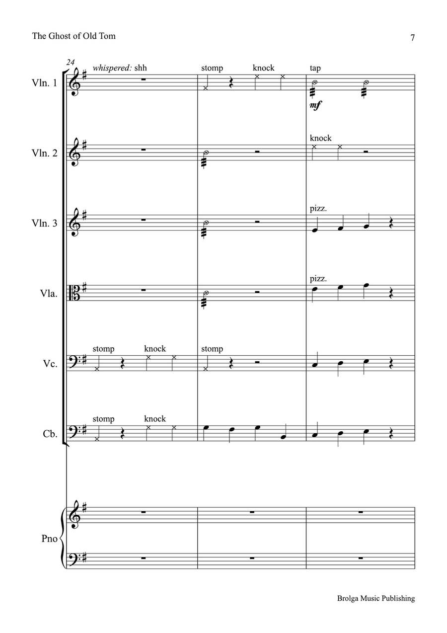 The Ghost of Old Tom (score only) String Orchestra scores gallery preview page 8