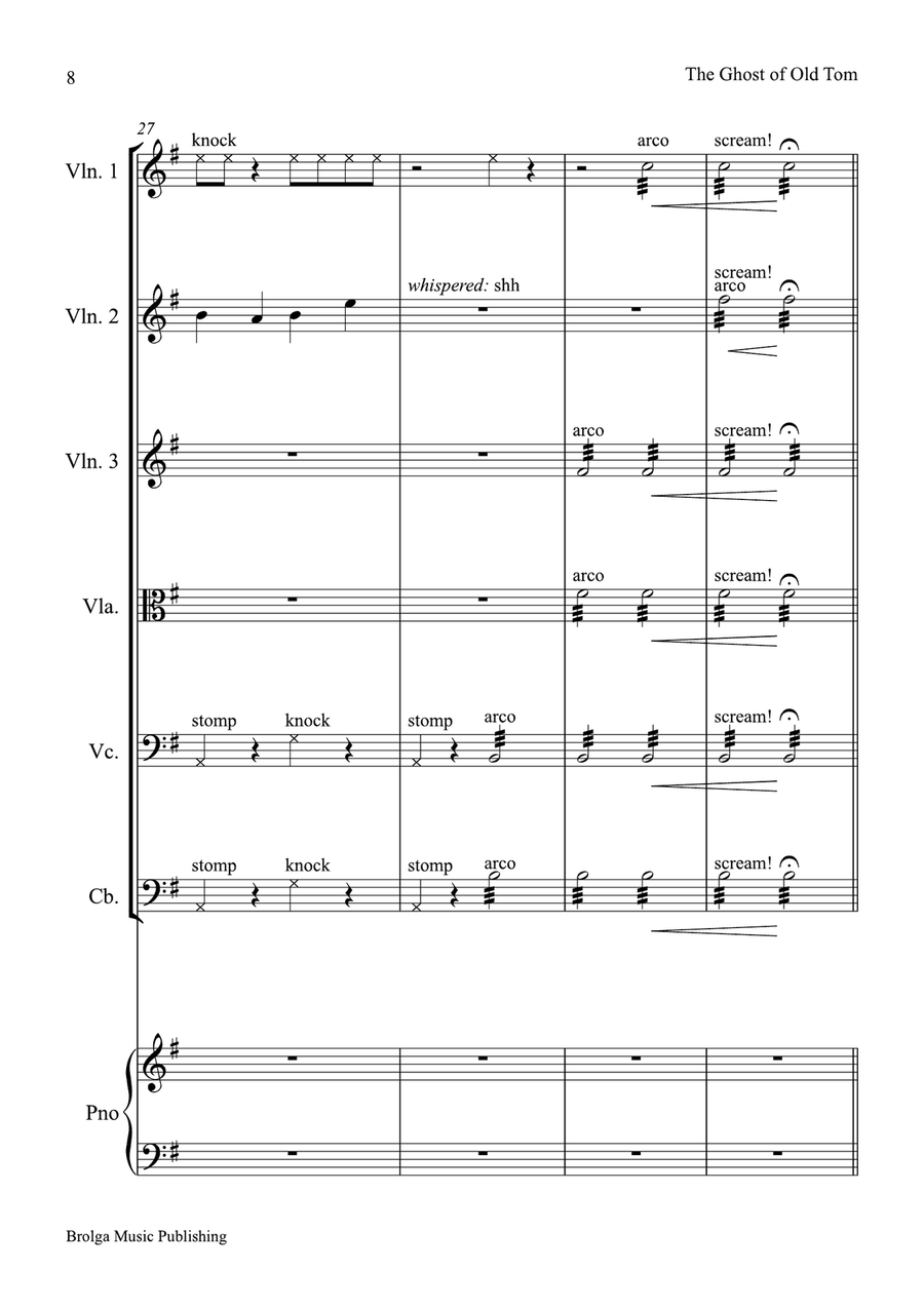 The Ghost of Old Tom (score only) String Orchestra scores gallery preview page 9