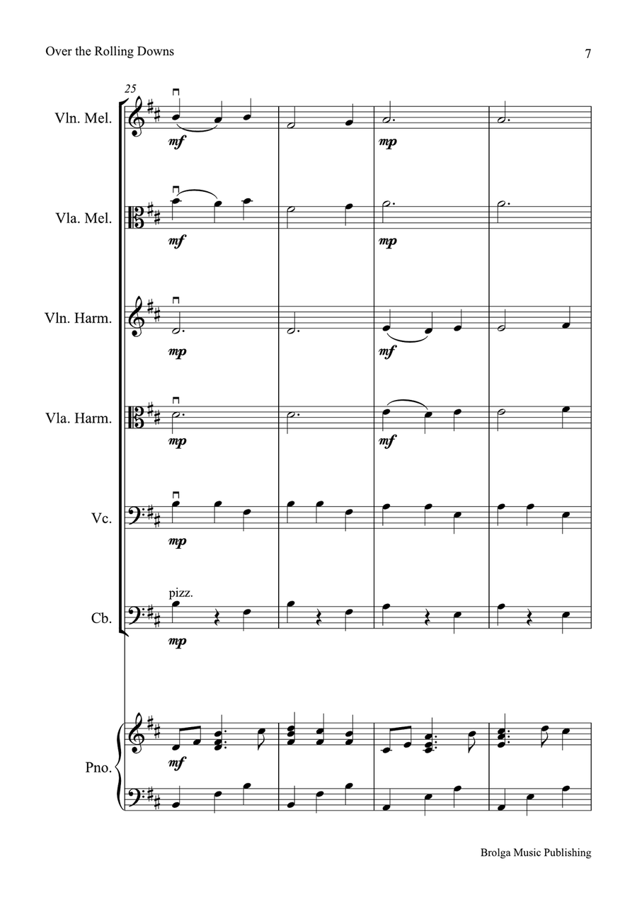 Over the Rolling Downs Over the Rolling Downs String Orchestra scores gallery preview page 8