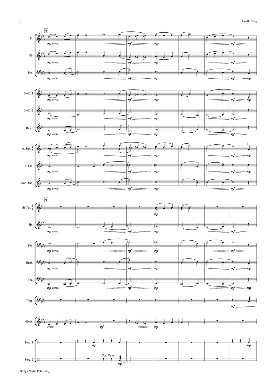 Cradle Song Cradle Song Concert Band scores gallery preview page 3
