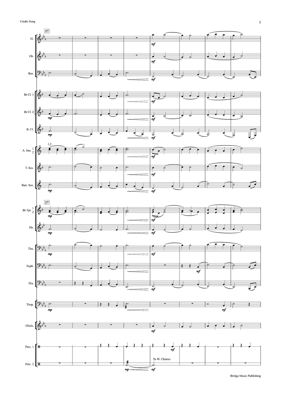 Cradle Song Cradle Song Concert Band scores gallery preview page 4