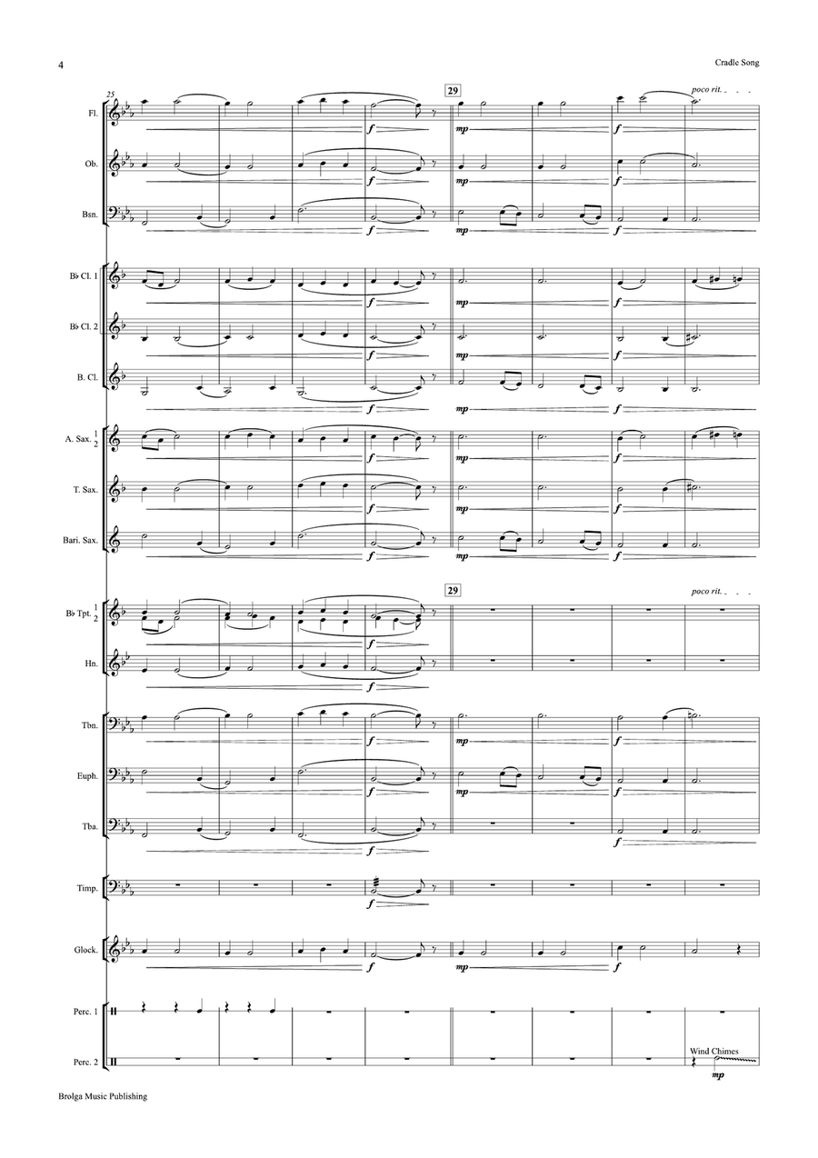 Cradle Song Cradle Song Concert Band scores gallery preview page 5