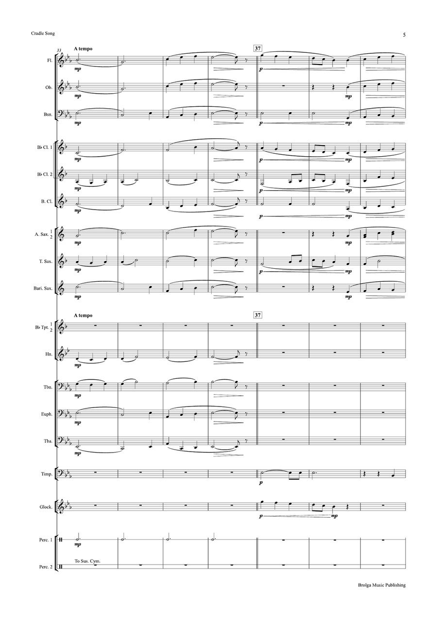 Cradle Song Cradle Song Concert Band scores gallery preview page 6