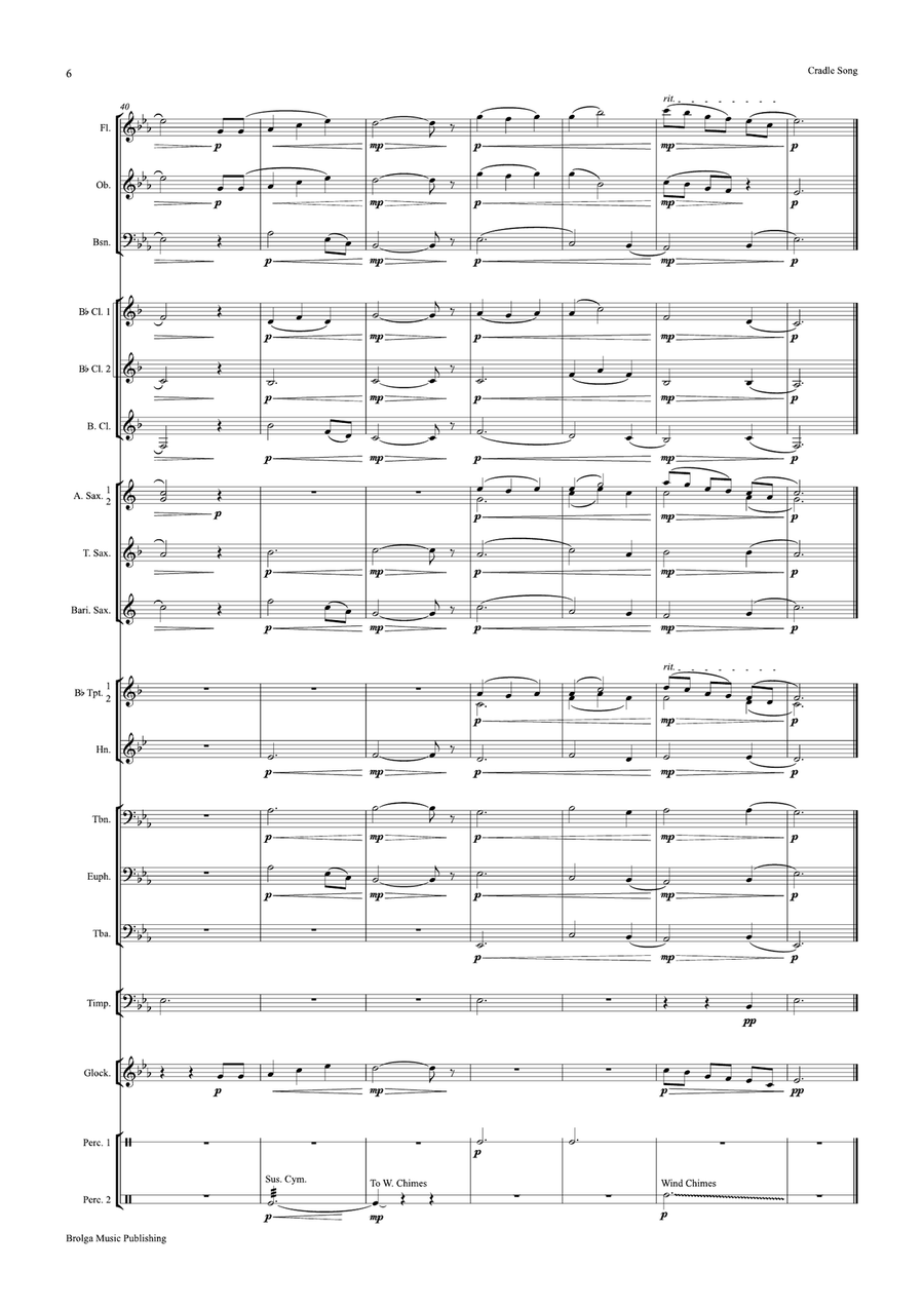Cradle Song Cradle Song Concert Band scores gallery preview page 7