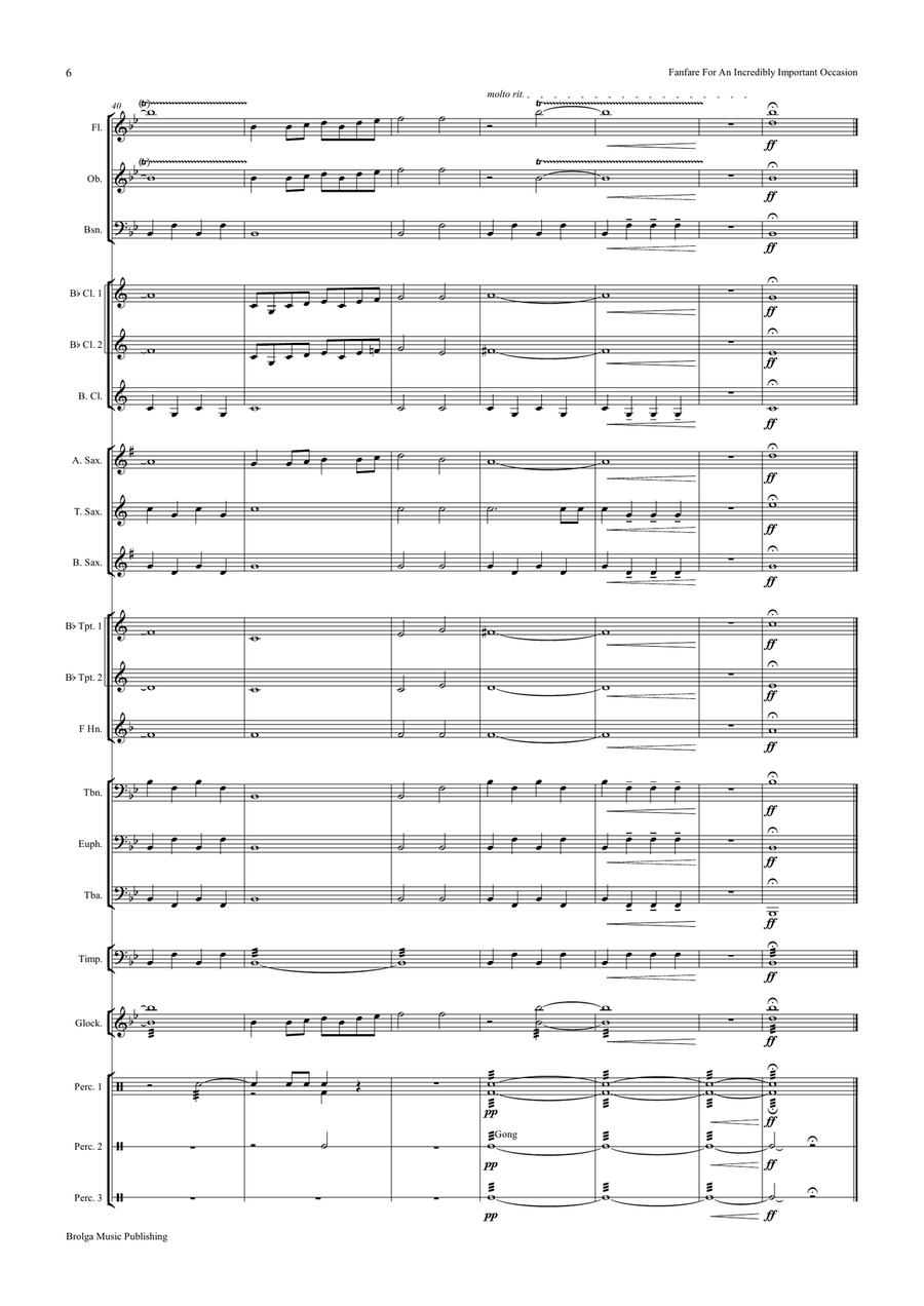 Fanfare for an Incredibly Important Occasion (score only) Concert Band scores gallery preview page 7