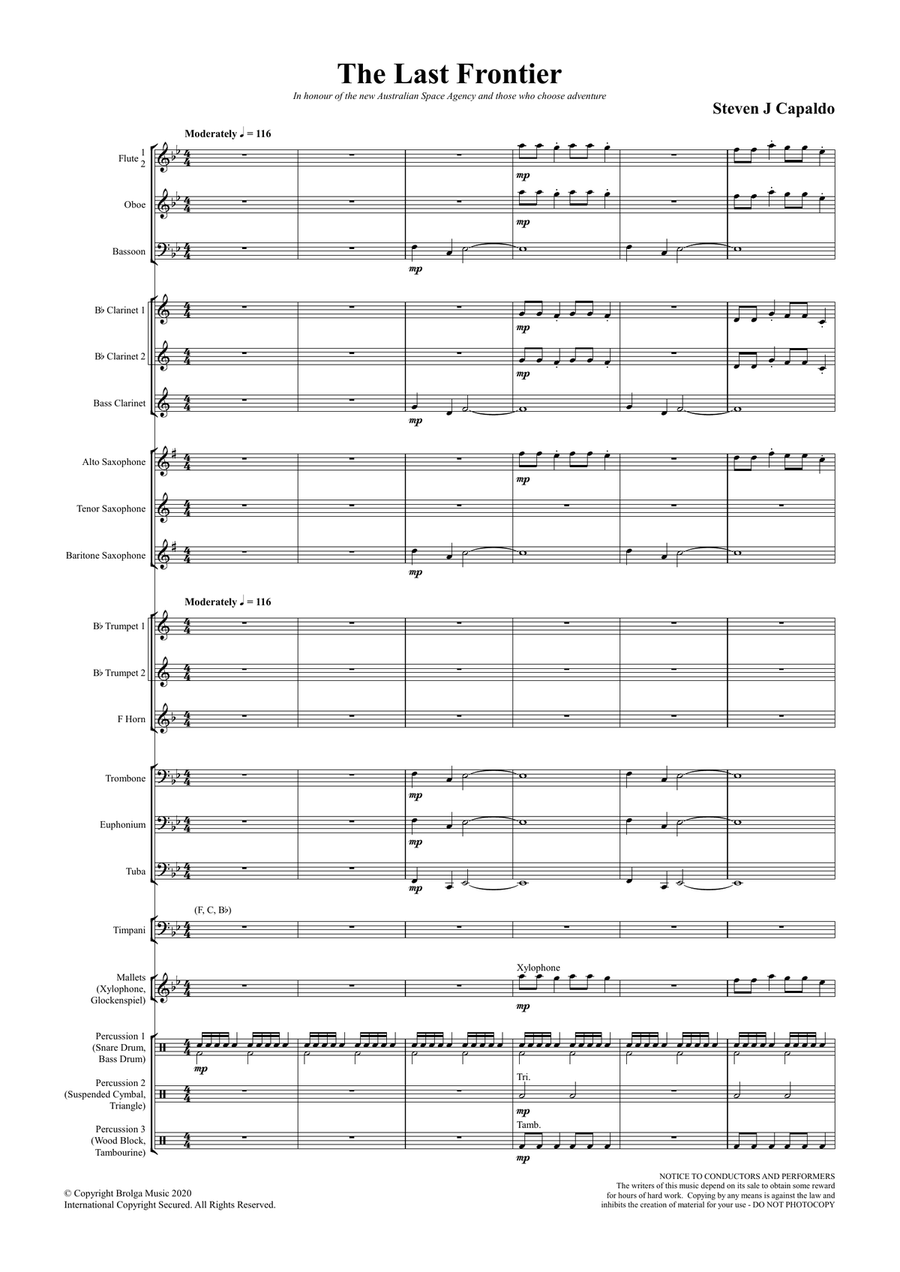 The Last Frontier (score only) Concert Band scores gallery preview page 2