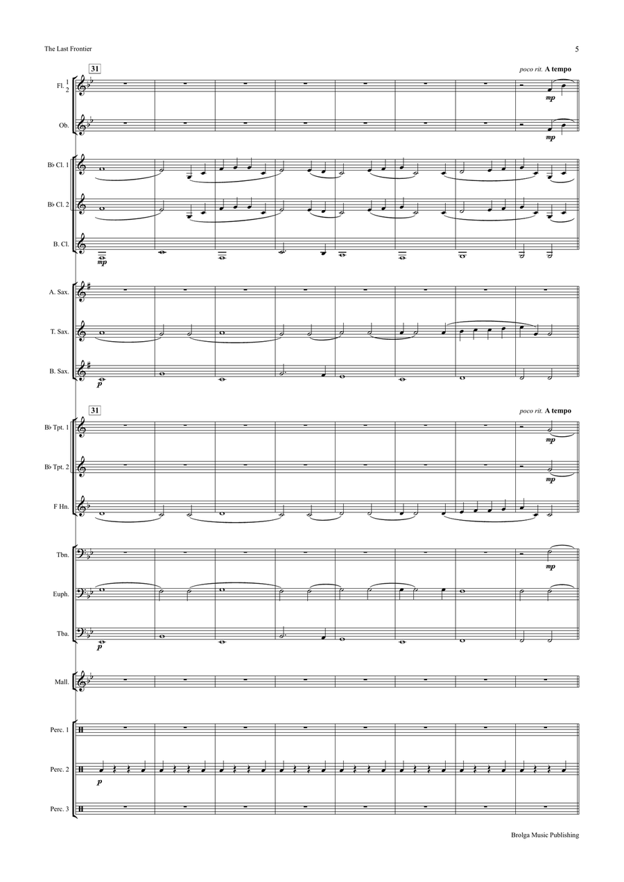 The Last Frontier (score only) Concert Band scores gallery preview page 6