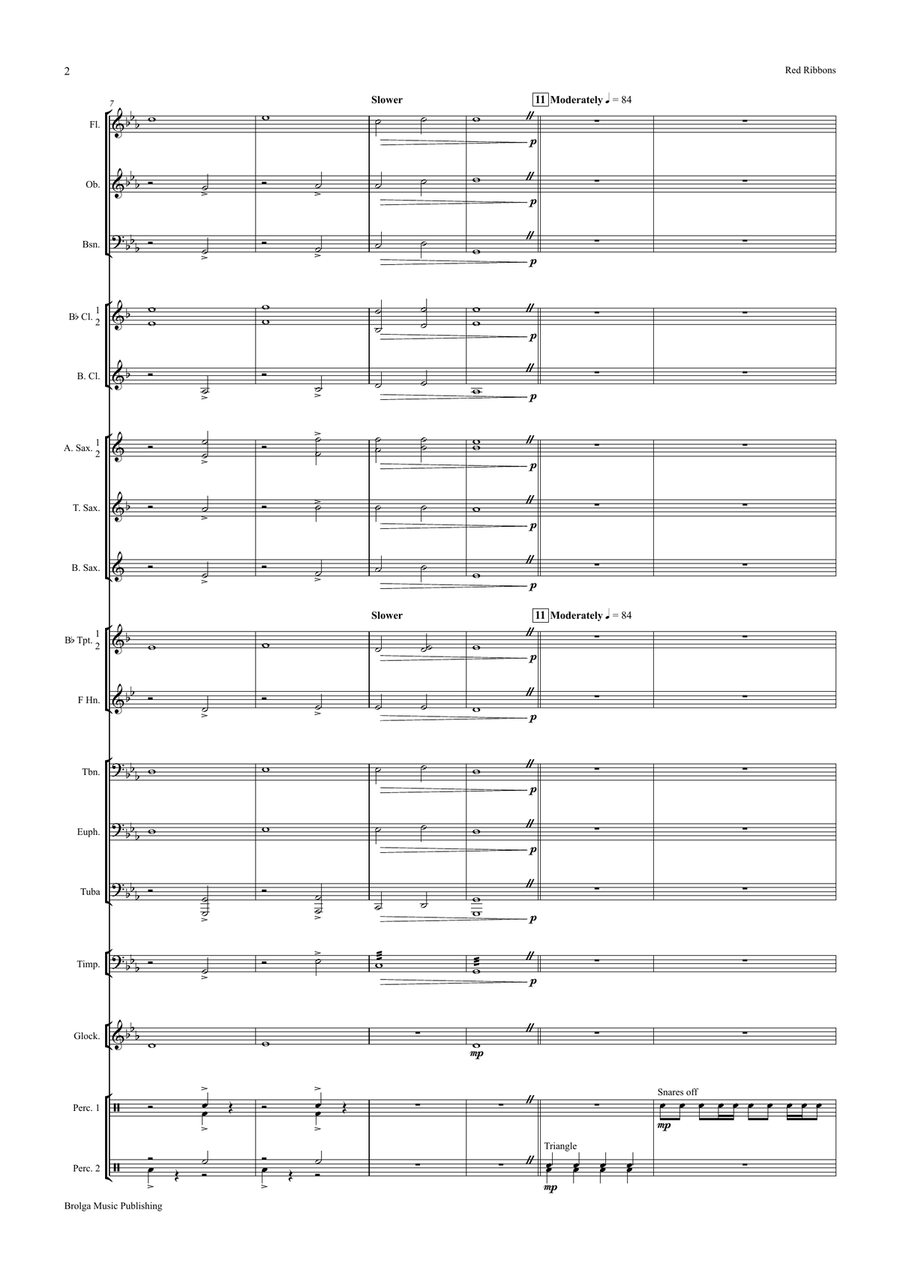 Red Ribbons (score only) Red Ribbons (score only) Concert Band scores gallery preview page 4