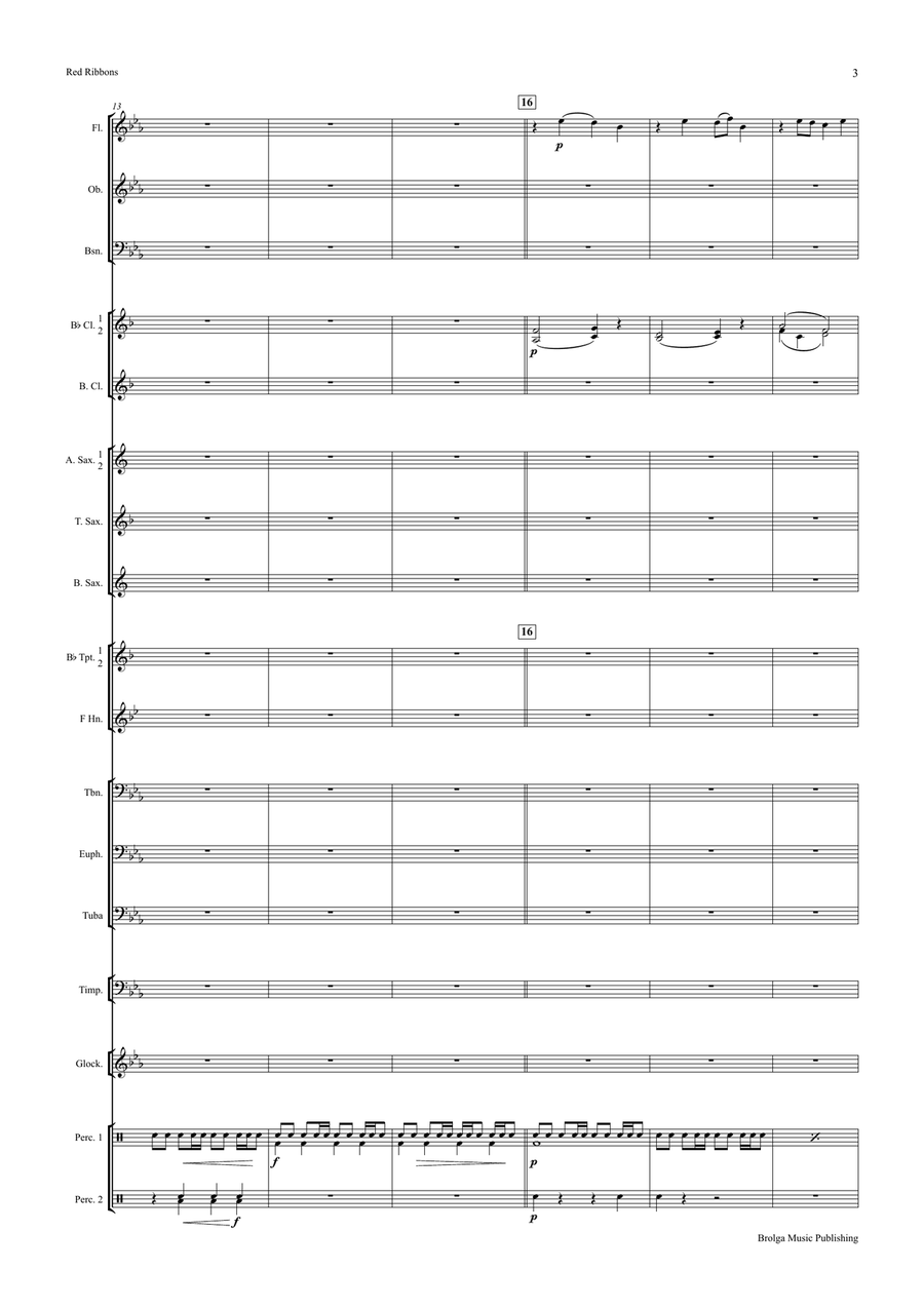 Red Ribbons (score only) Red Ribbons (score only) Concert Band scores gallery preview page 5