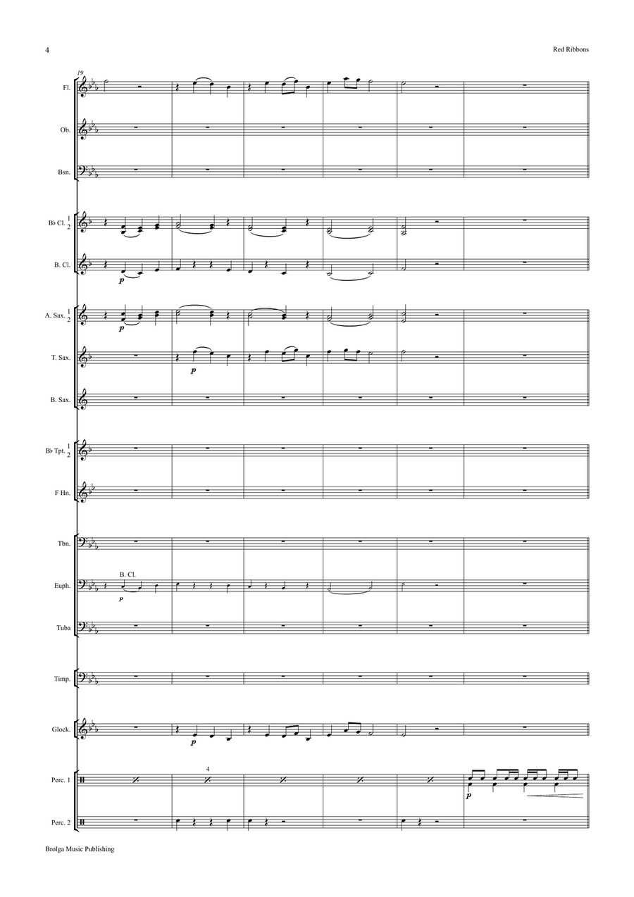 Red Ribbons (score only) Red Ribbons (score only) Concert Band scores gallery preview page 6