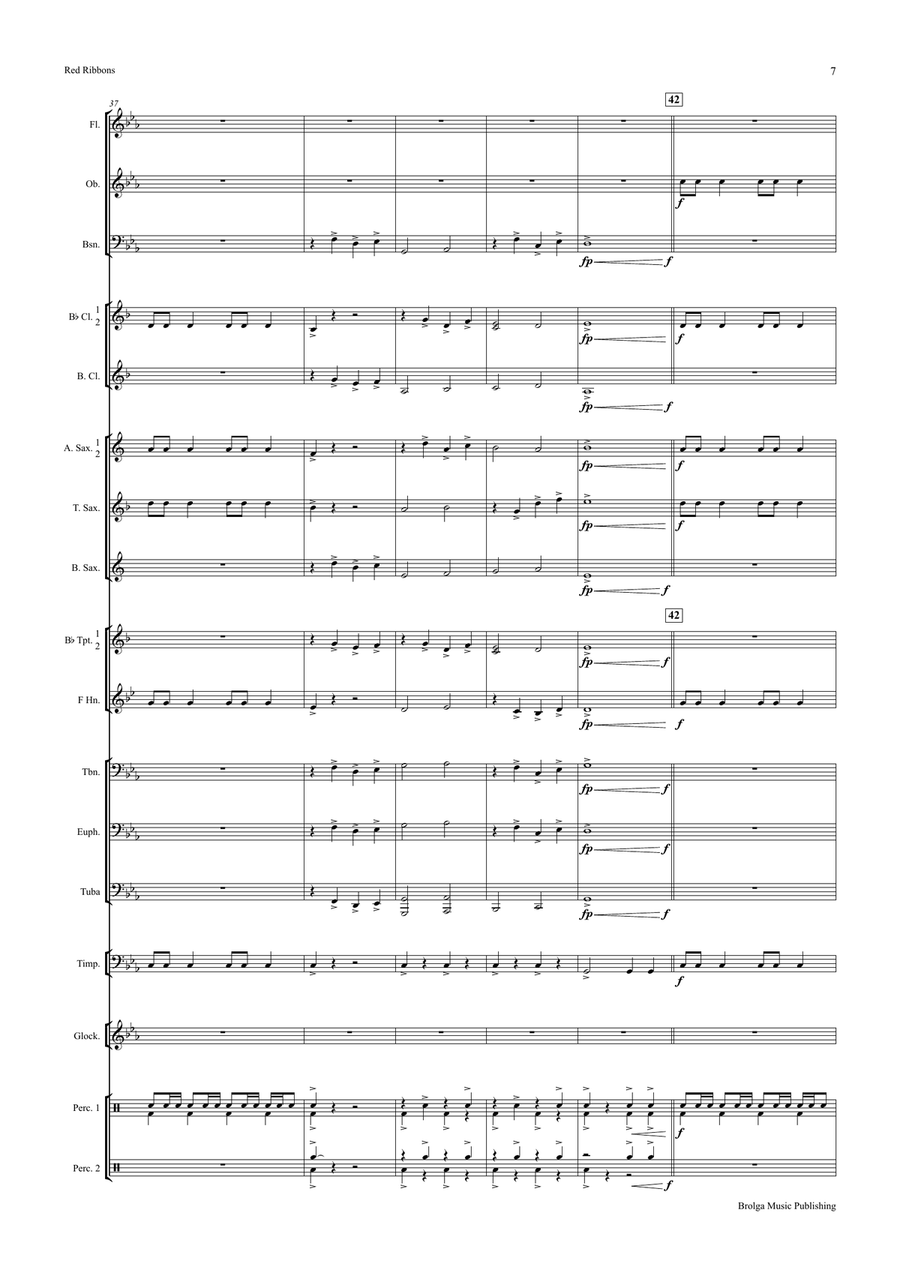 Red Ribbons (score only) Red Ribbons (score only) Concert Band scores gallery preview page 9