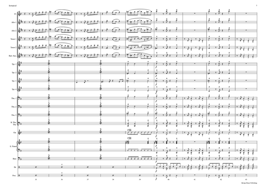 Isotopical (score only) Isotopical (score only) Jazz Ensemble scores gallery preview page 6