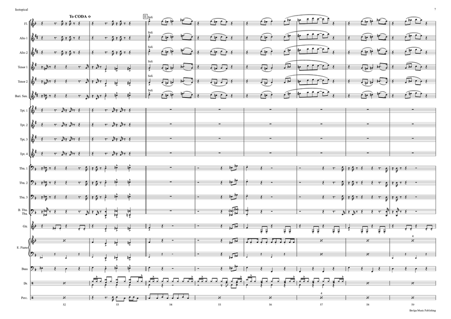 Isotopical (score only) Isotopical (score only) Jazz Ensemble scores gallery preview page 8