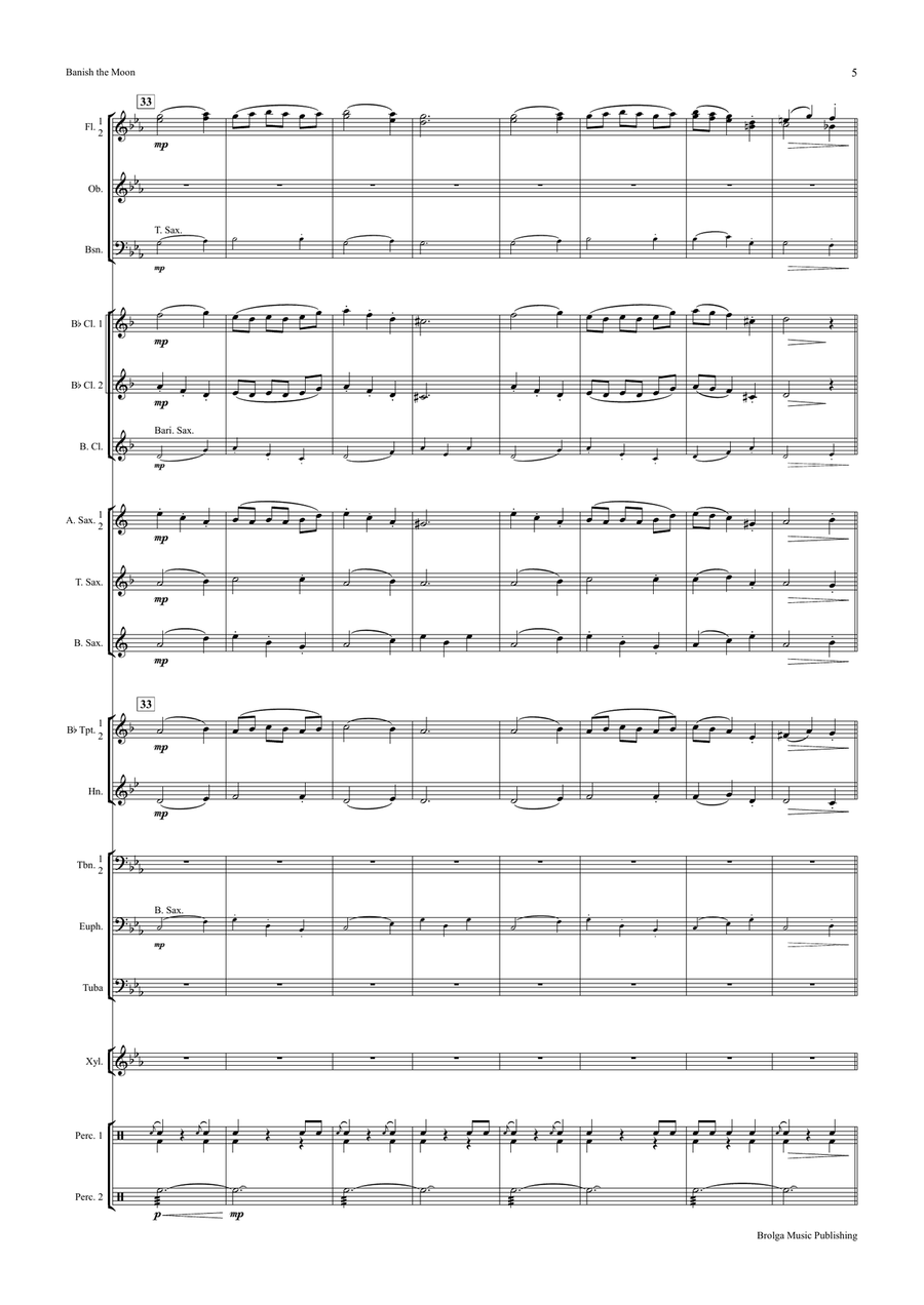 Banish the Moon Banish the Moon Concert Band scores gallery preview page 6