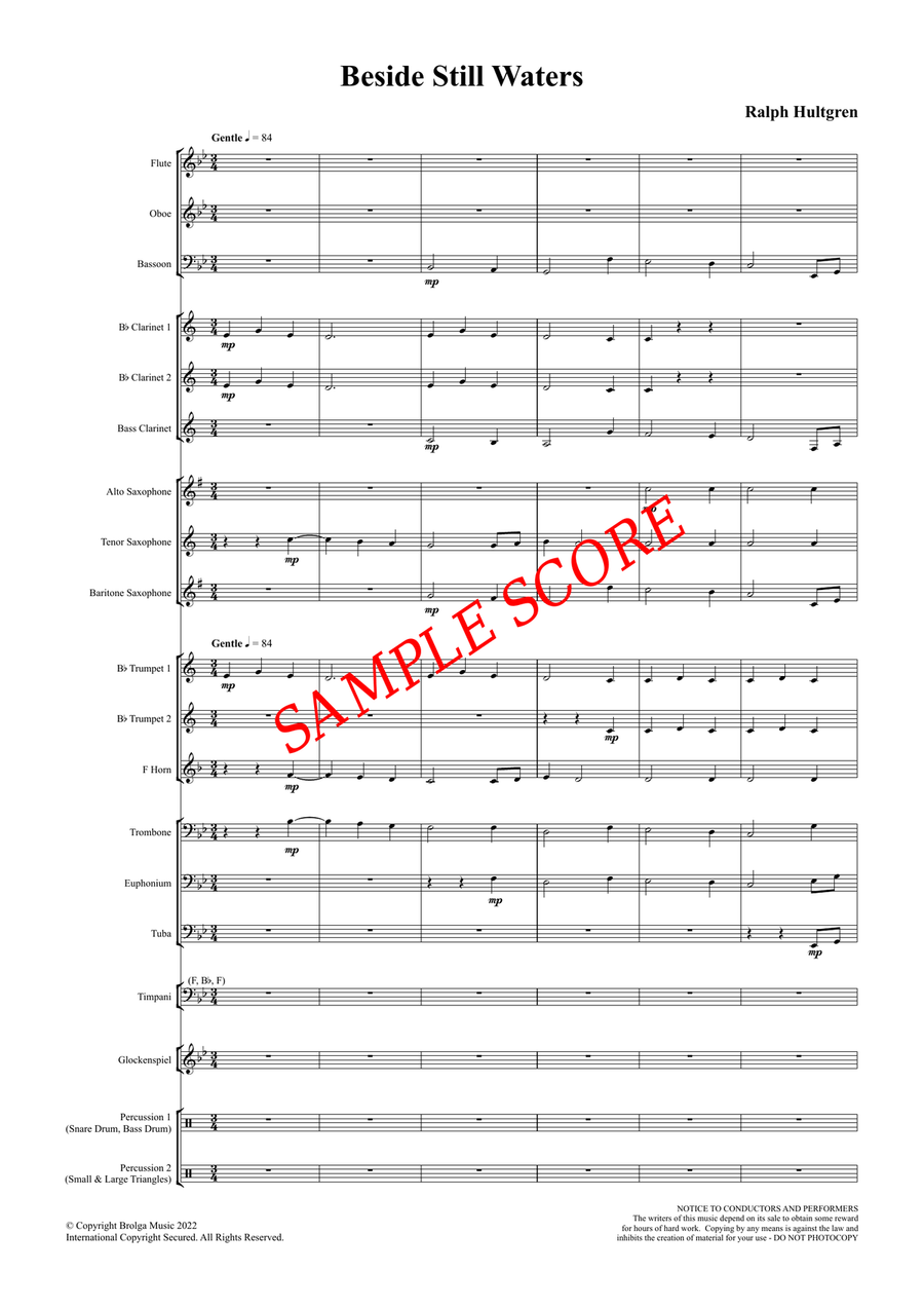Beside Still Waters (score only) Concert Band scores gallery preview page 2
