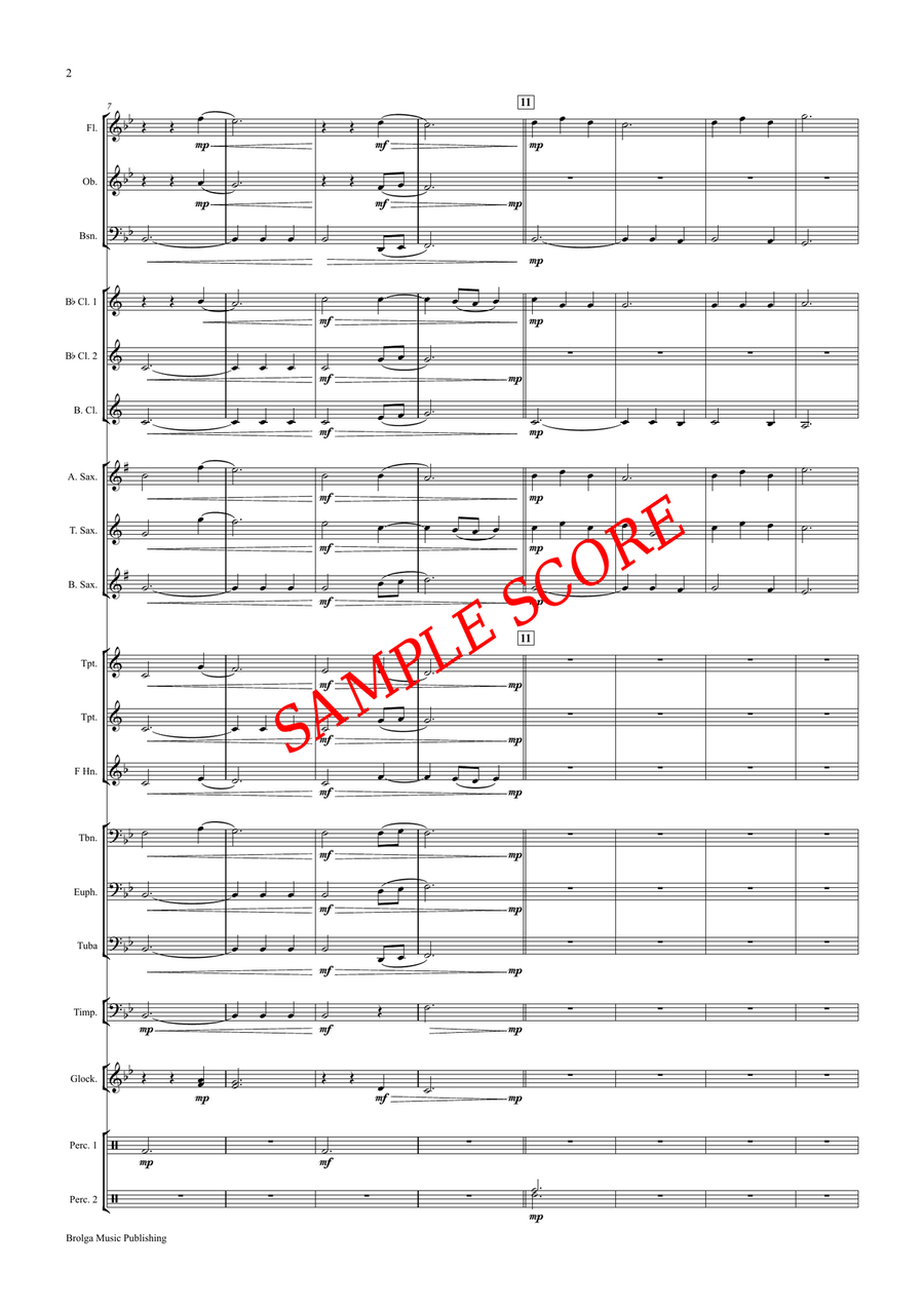 Beside Still Waters (score only) Concert Band scores gallery preview page 3