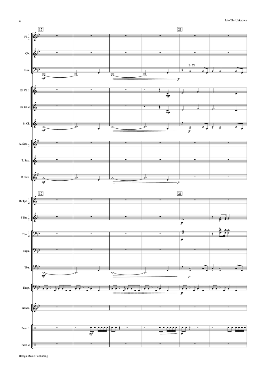 Into the Unknown (score only) Concert Band scores gallery preview page 5