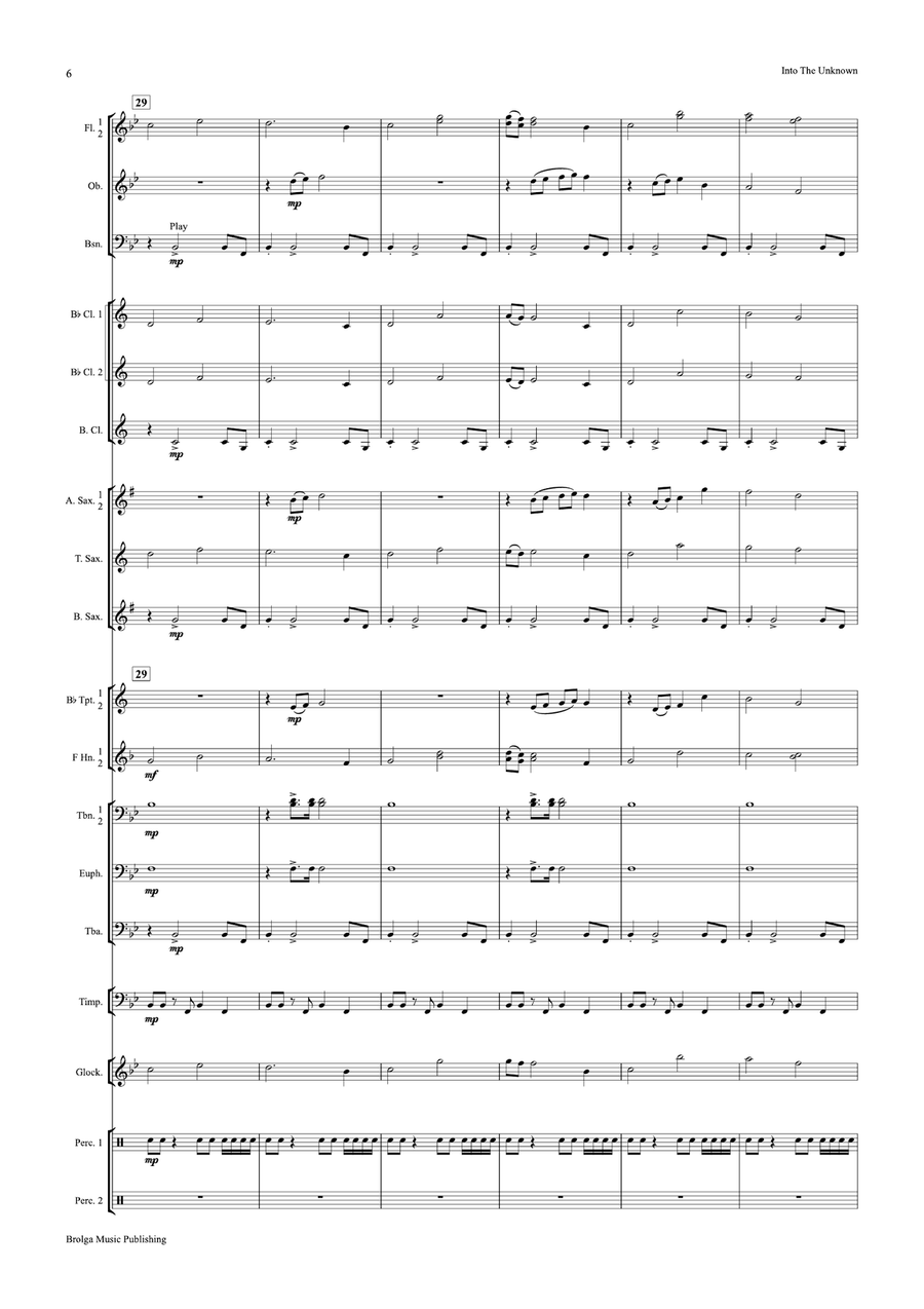 Into the Unknown (score only) Concert Band scores gallery preview page 7