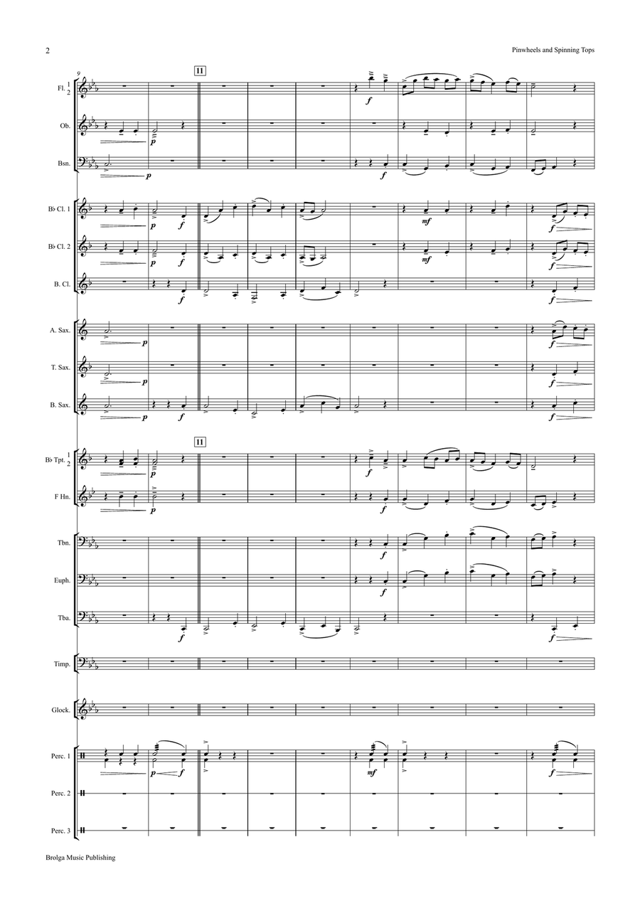 Pinwheels and Spinning Tops Concert Band scores gallery preview page 4