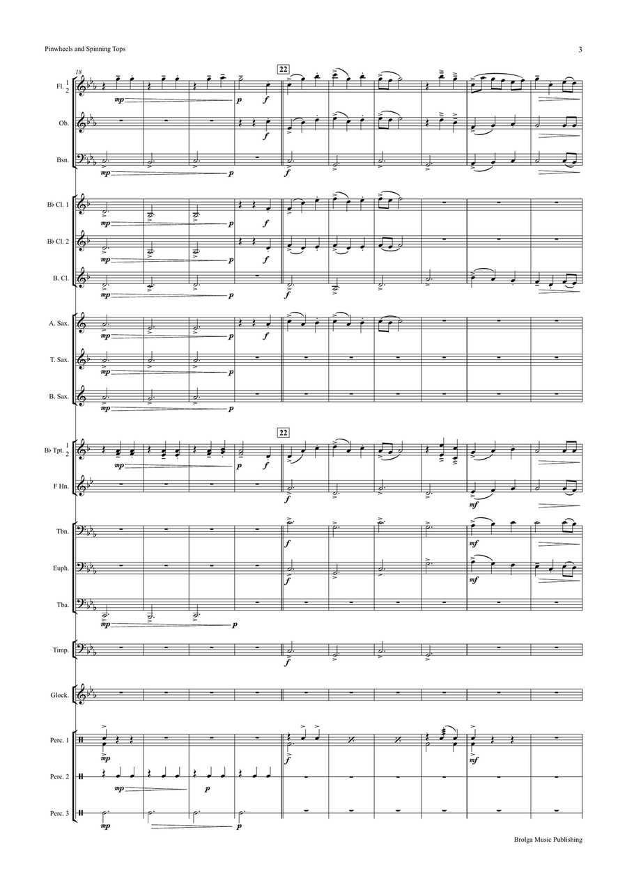 Pinwheels and Spinning Tops Concert Band scores gallery preview page 5