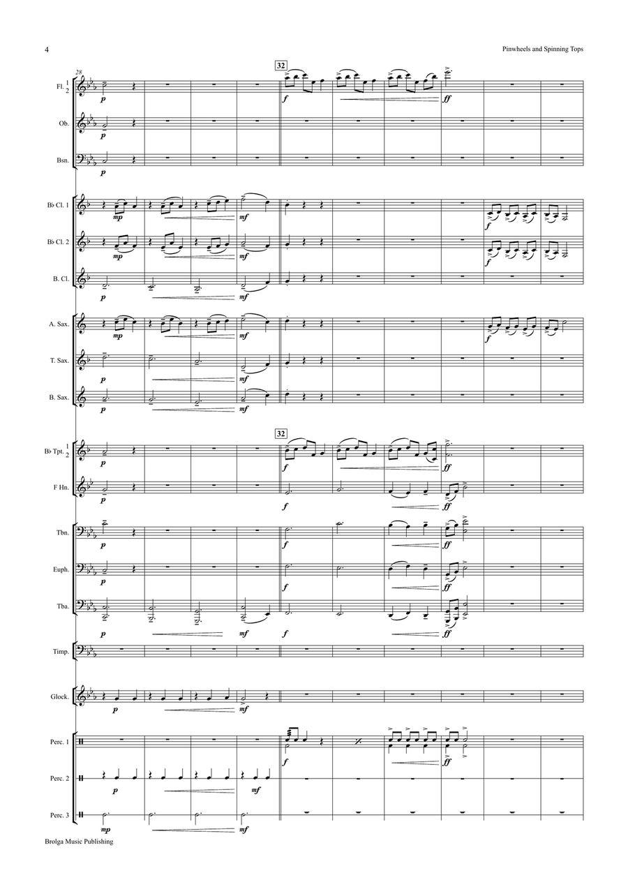 Pinwheels and Spinning Tops Concert Band scores gallery preview page 6