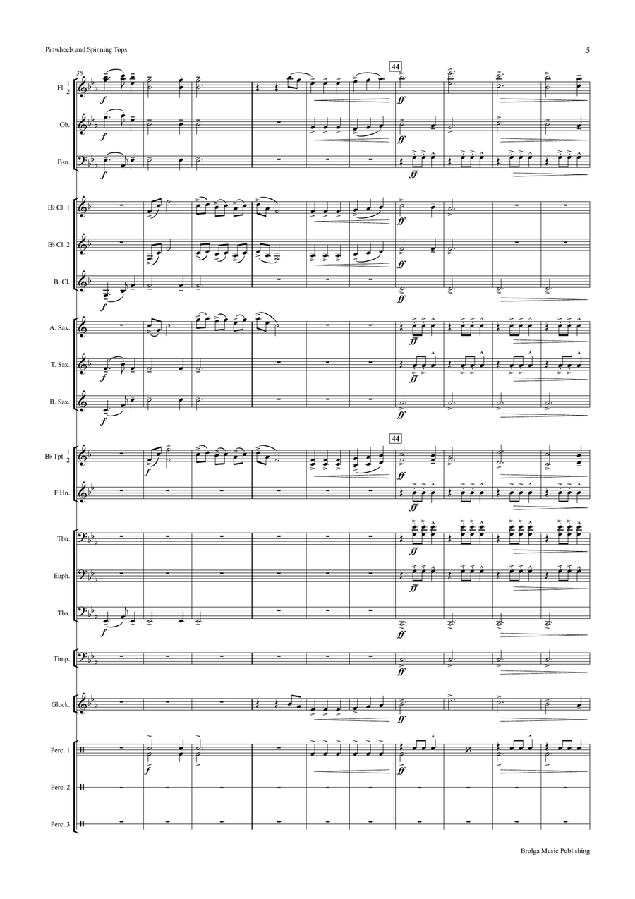 Pinwheels and Spinning Tops Concert Band scores gallery preview page 7
