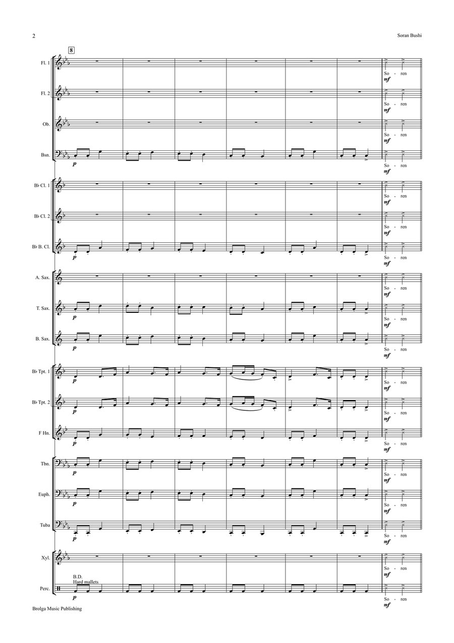 Soran Bushi Soran Bushi Concert Band scores gallery preview page 3
