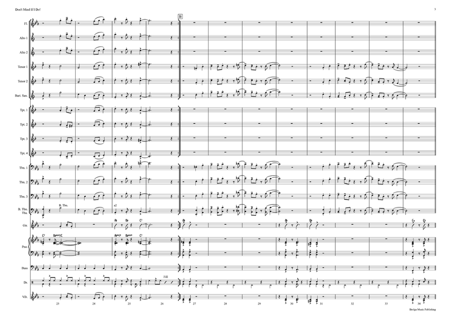 Don't Mind If I Do! Don't Mind If I Do! Jazz Ensemble scores gallery preview page 4