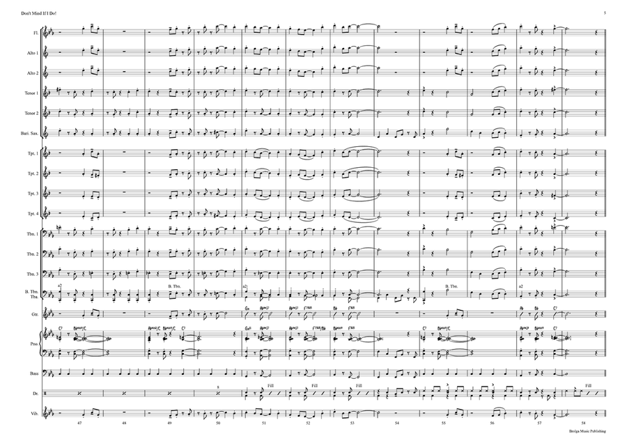 Don't Mind If I Do! Don't Mind If I Do! Jazz Ensemble scores gallery preview page 6