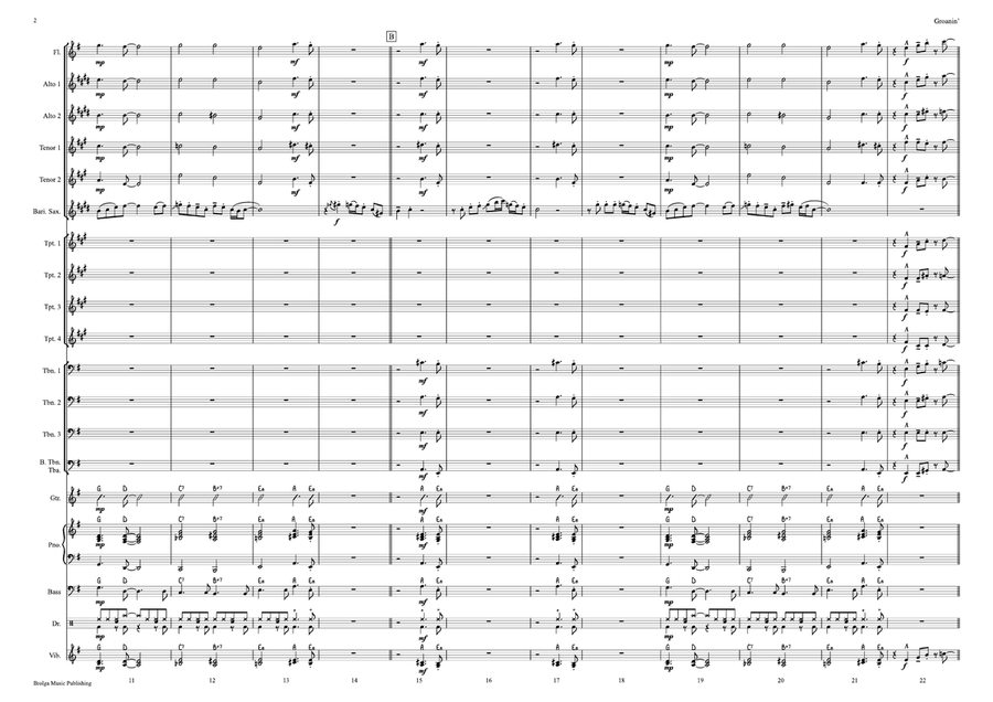 Groanin' (score only) Groanin' (score only) Jazz Ensemble scores gallery preview page 3