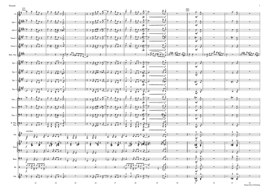 Groanin' (score only) Groanin' (score only) Jazz Ensemble scores gallery preview page 4
