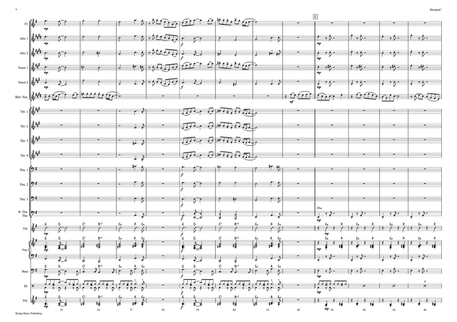 Groanin' (score only) Groanin' (score only) Jazz Ensemble scores gallery preview page 5