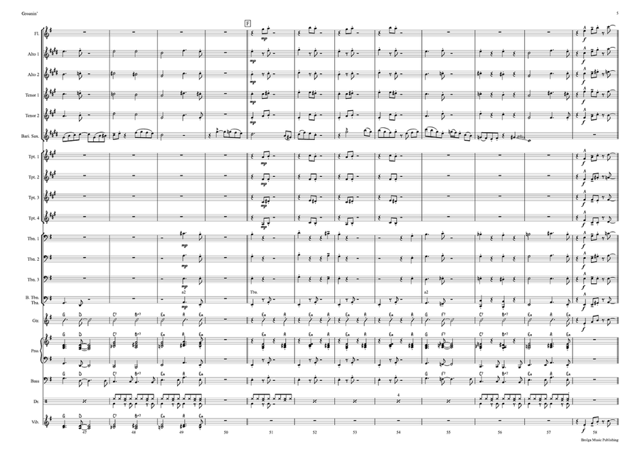 Groanin' (score only) Groanin' (score only) Jazz Ensemble scores gallery preview page 6
