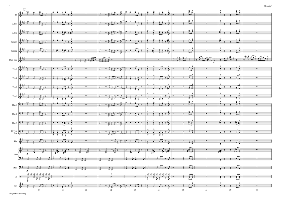 Groanin' (score only) Groanin' (score only) Jazz Ensemble scores gallery preview page 7