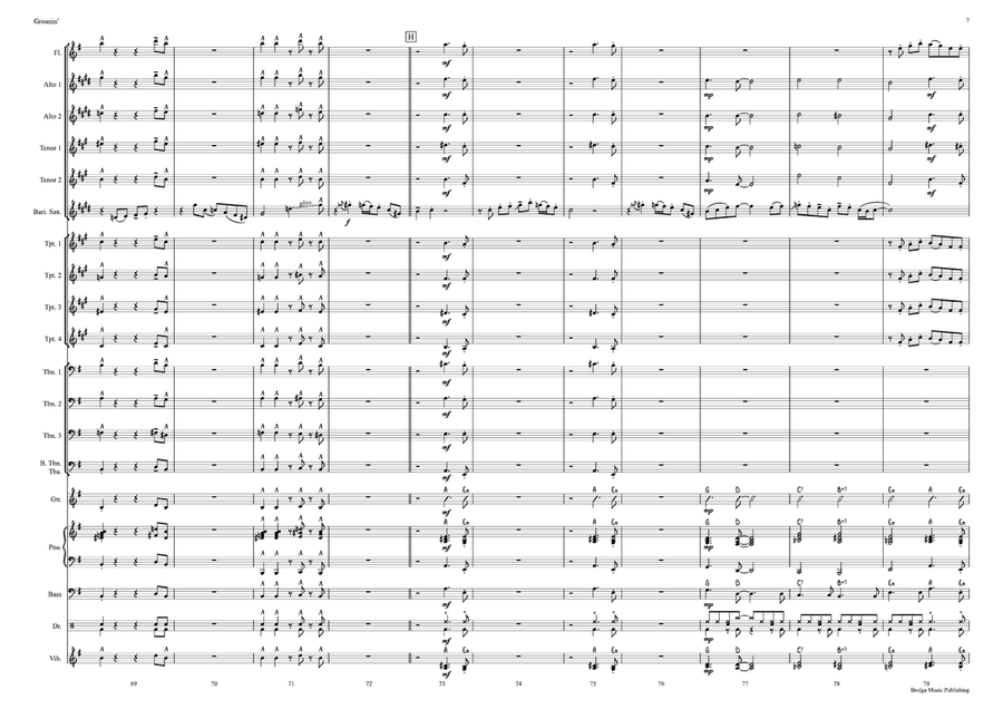 Groanin' (score only) Groanin' (score only) Jazz Ensemble scores gallery preview page 8