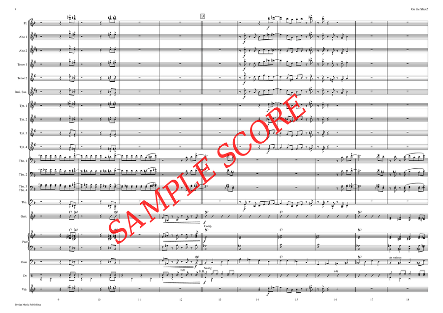 On the Slide! Jazz Ensemble scores gallery preview page 3