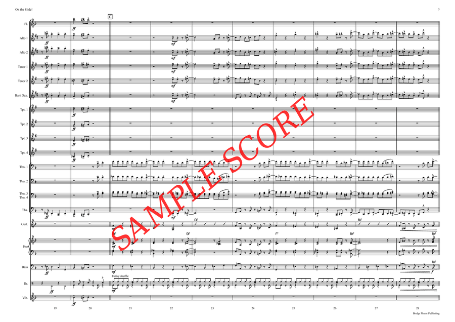 On the Slide! Jazz Ensemble scores gallery preview page 4