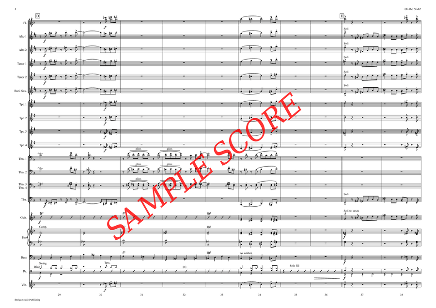 On the Slide! Jazz Ensemble scores gallery preview page 5