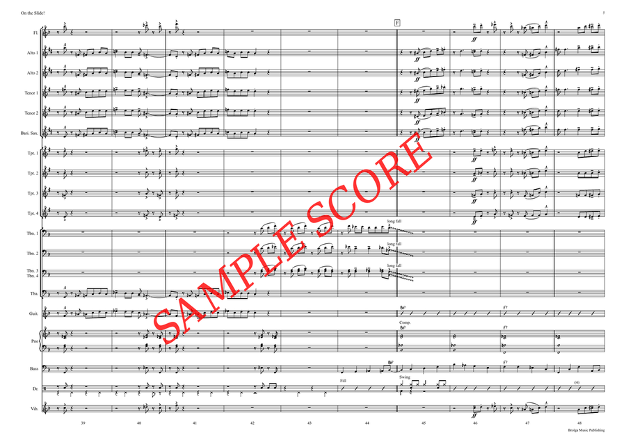 On the Slide! Jazz Ensemble scores gallery preview page 6