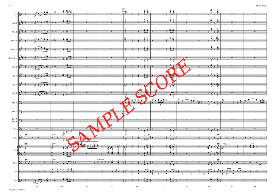 On the Slide! Jazz Ensemble scores gallery preview page 7