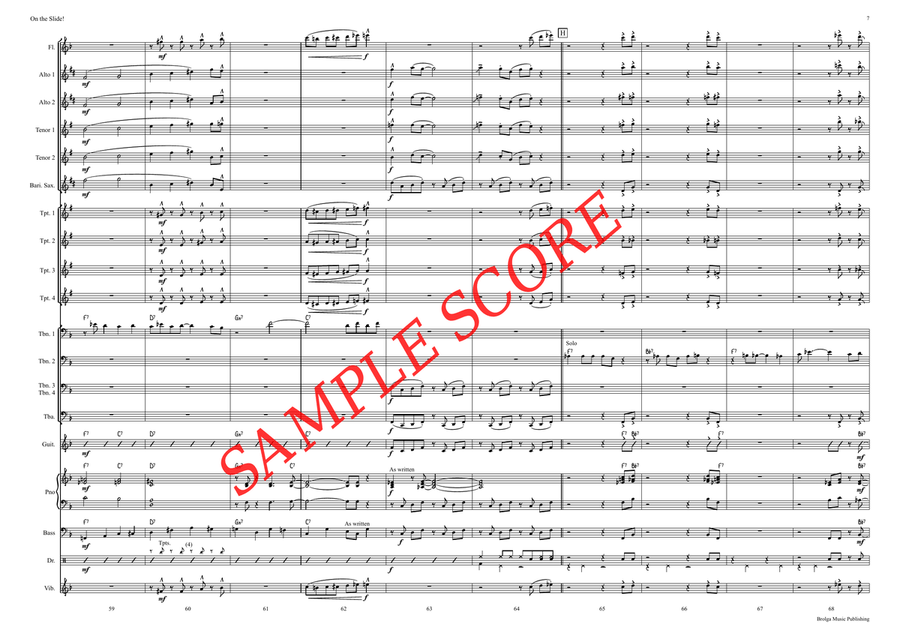 On the Slide! Jazz Ensemble scores gallery preview page 8