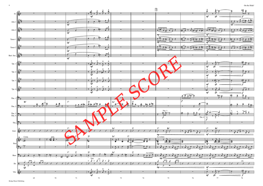 On the Slide! Jazz Ensemble scores gallery preview page 9